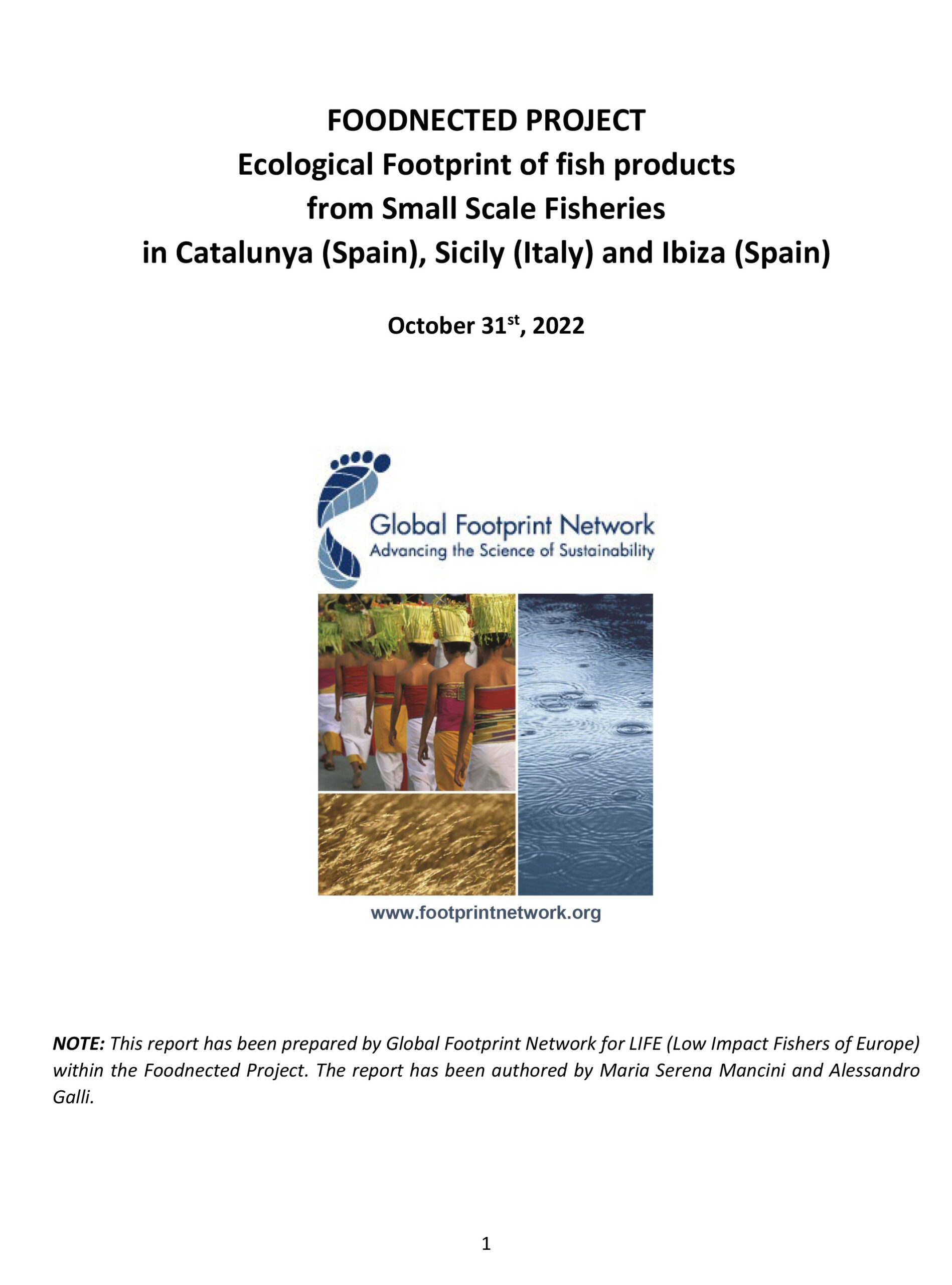 Ecological footprint Small Scale Fisheries Report
